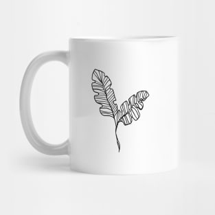 Contour Line Leaves Mug